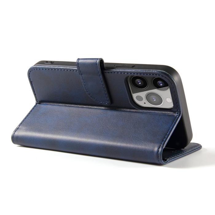 Bild 5, iPhone 13 Pro Max Plånboksfodral Läder Blå