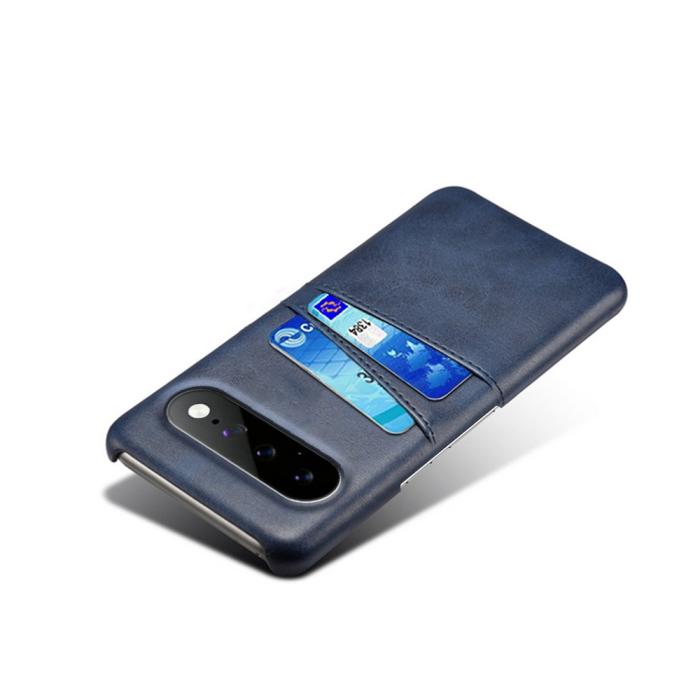 Bild 4, Google Pixel 11 Pro XL Skal PU Läder Med 2 Kortfack Blå