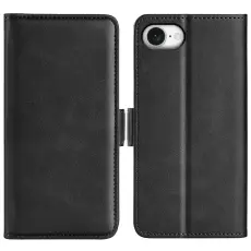 iPhone 17e / 16e Fodral L&auml;der Svart