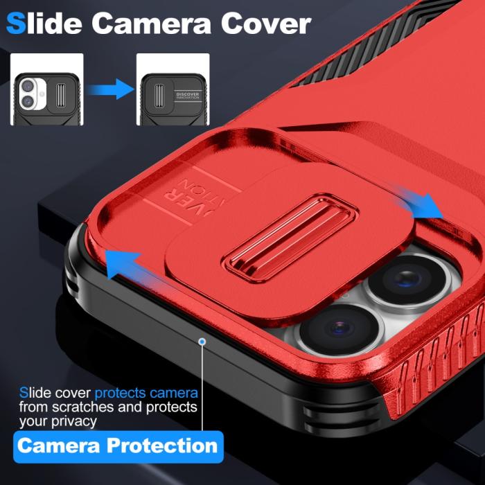 Bild 3, iPhone 16 Plus Skal CamShield Hybrid Röd