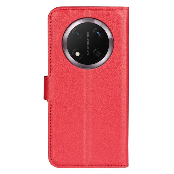 Bild 6, Honor Magic7 Lite Fodral Litchi Läder Röd