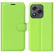 Honor 400 Smart Fodral Litchi L&auml;der Gr&ouml;n