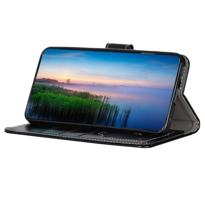 Bild 3, OnePlus Nord 2T 5G Fodral Crazy Horse Läder Svart