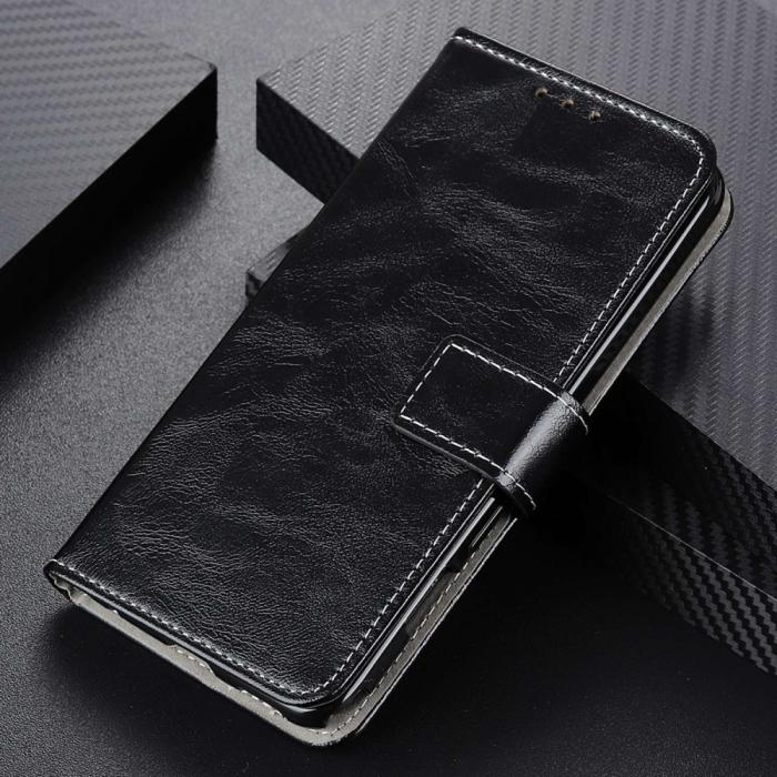 Bild 6, OnePlus Nord 2T 5G Fodral Crazy Horse Läder Svart