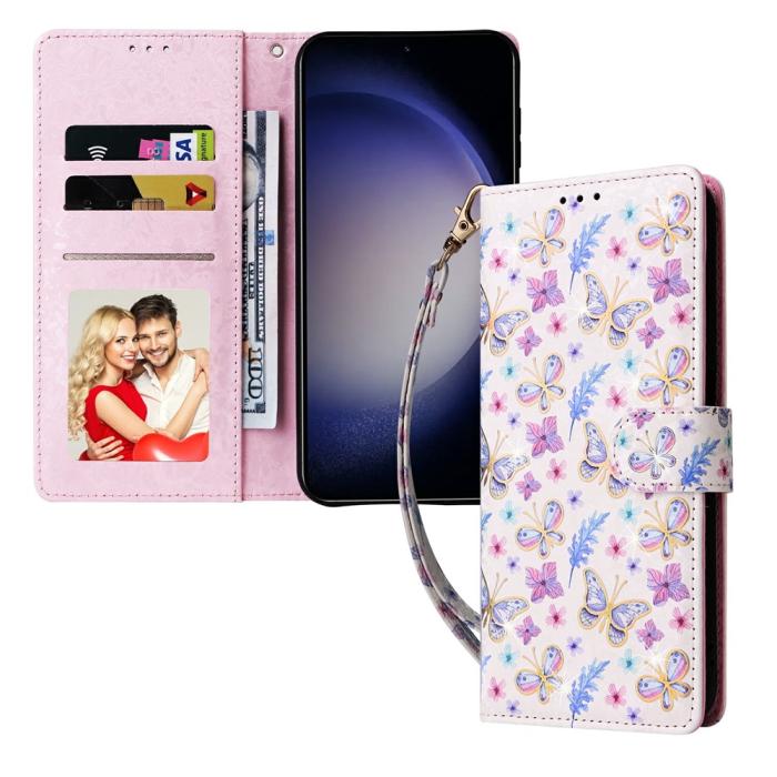 Bild 5, Samsung Galaxy S26 Plus Fodral RFID Läder Fjärilar/Blommor