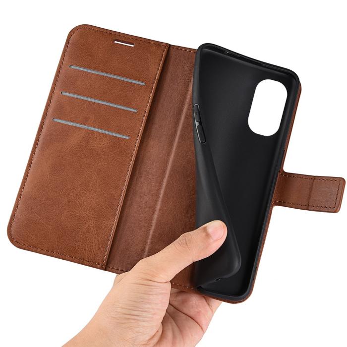 Bild 6, Motorola Moto G51 Fodral PU Läder Brun