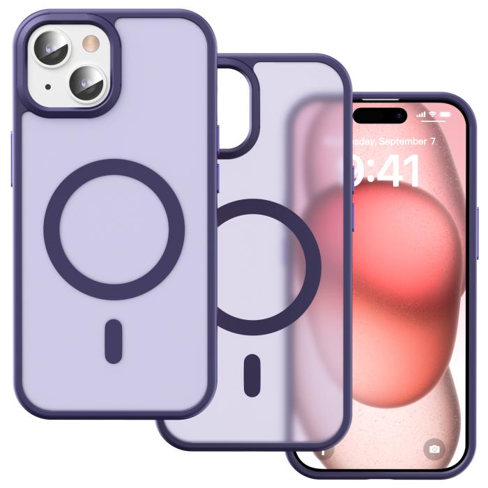 Bild 2, ColorPop iPhone 15 Skal CH MagSafe Matt Lila