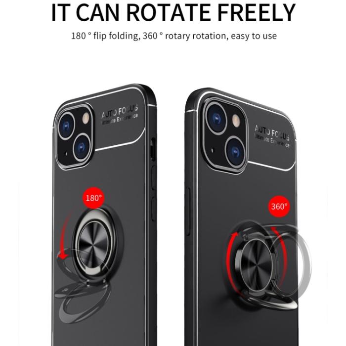 Bild 4, iPhone 14 Skal Ring Svart/Röd