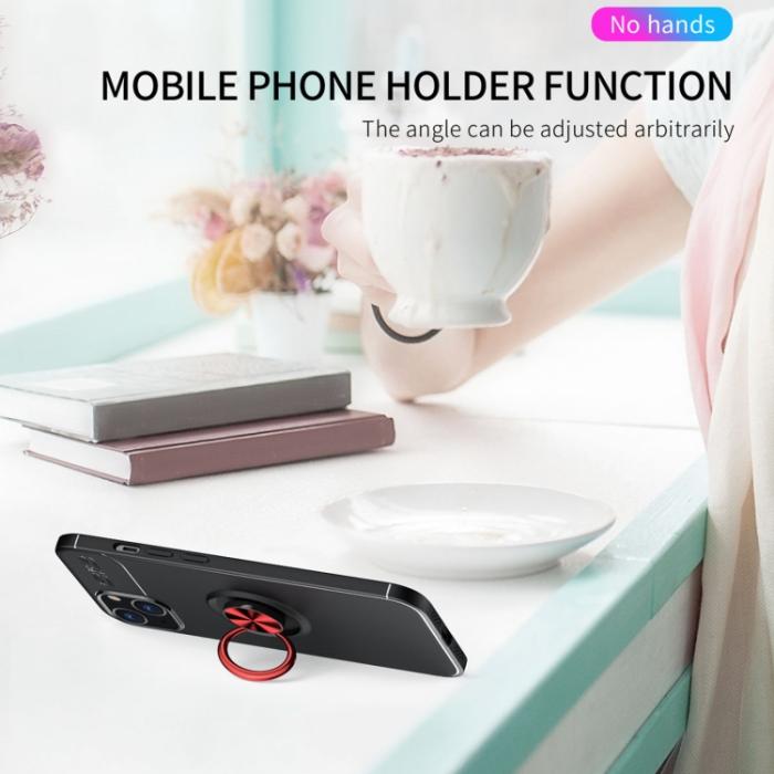Bild 5, iPhone 14 Skal Ring Svart/Röd