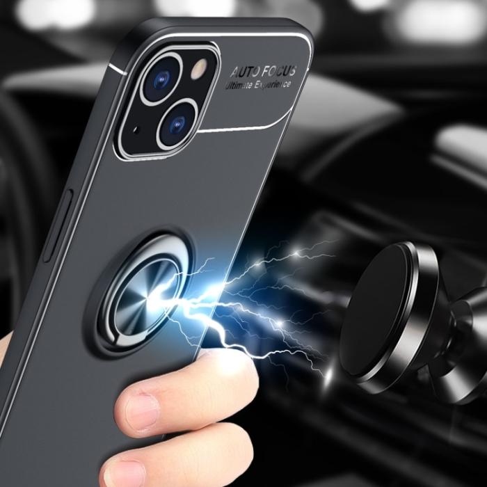 Bild 6, iPhone 14 Skal Ring Svart/Röd