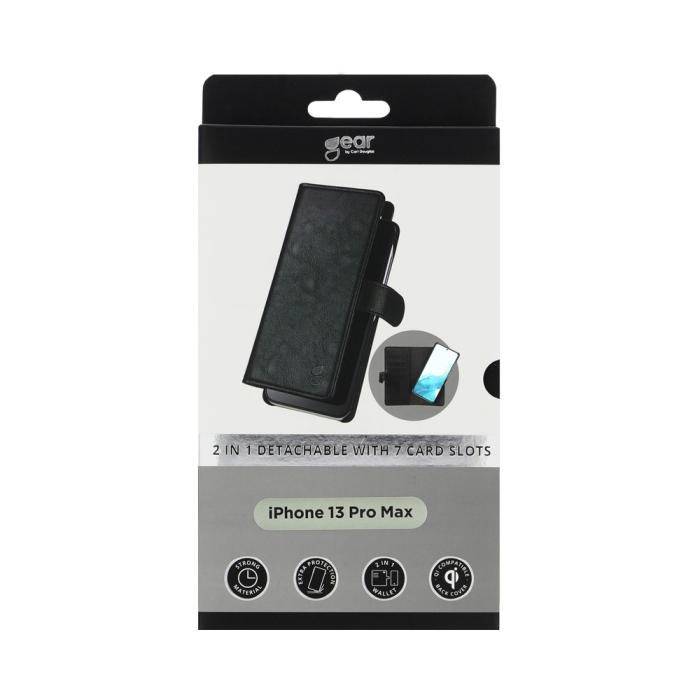Bild 2, GEAR iPhone 13 Pro Max 2in1 Magnet Fodral / Skal Flerfack Svart