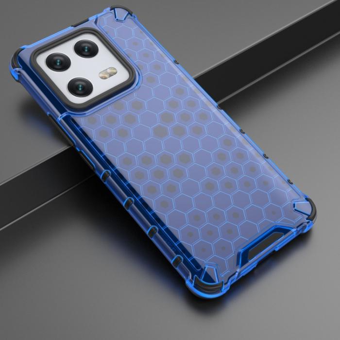 Bild 2, Xiaomi 13 Pro 5G Skal Shockproof Honeycomb Textur Blå