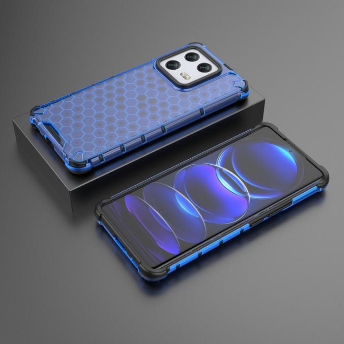Bild 3, Xiaomi 13 Pro 5G Skal Shockproof Honeycomb Textur Blå