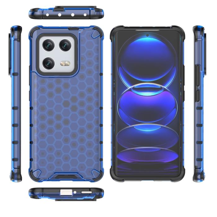 Bild 4, Xiaomi 13 Pro 5G Skal Shockproof Honeycomb Textur Blå