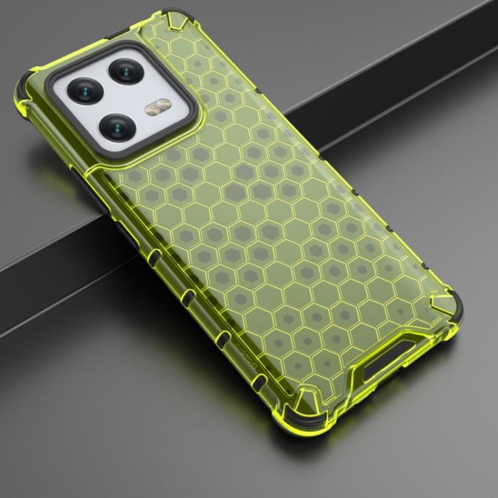 Bild 2, Xiaomi 13 Pro 5G Skal Shockproof Honeycomb Textur Grön