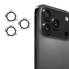 ENKAY Phone 17 Pro Max / 17 Pro Linsskydd H&auml;rdat Glas Silver