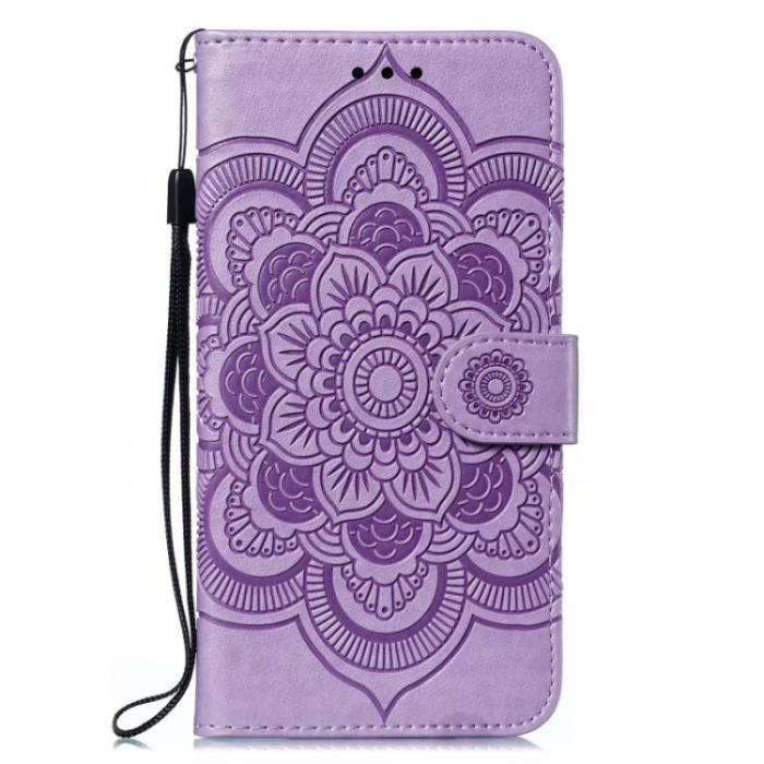 Bild 2, Samsung Galaxy A24 5G Fodral Mandala Läder Lila