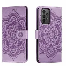Samsung Galaxy A24 5G Fodral Mandala Läder Lila