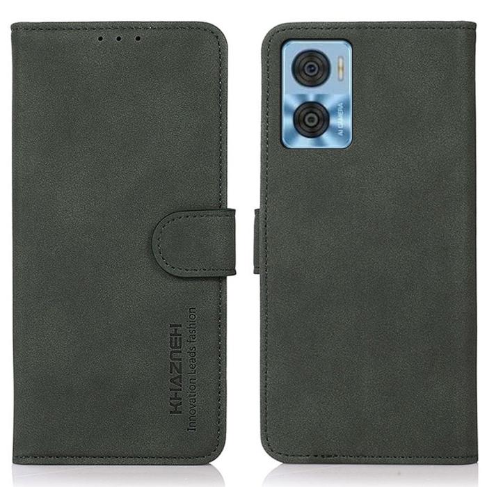 Bild 1, KHAZNEH Motorola Moto E22i Fodral Retro Läder Grön