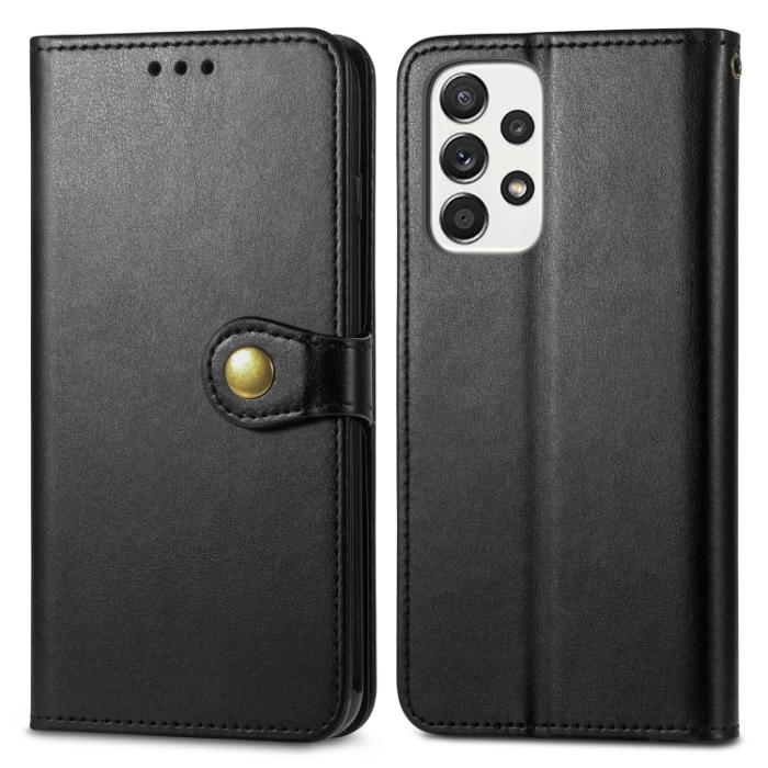 Bild 2, Samsung Galaxy A33 5G Fodral Solid Läder Svart