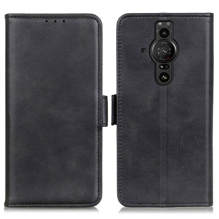 Bild 1, Sony Xperia Pro-I Fodral Läder Med Magnetisk Stängning Svart