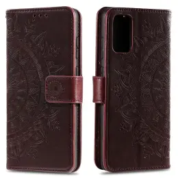Huawei P40 - Mandala Plånboksfodral - Mörk Brun