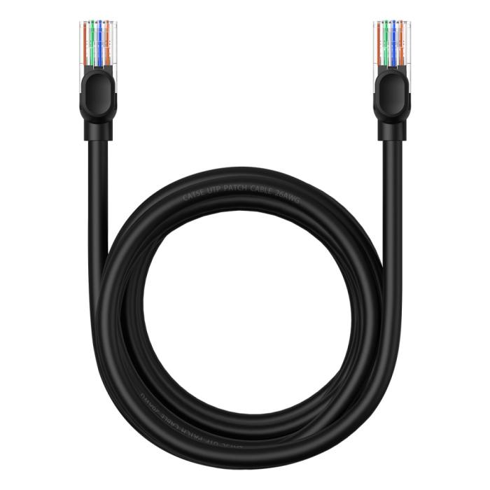 Bild 1, BASEUS 3 m Cat5 RJ45 Nätverkskabel Svart