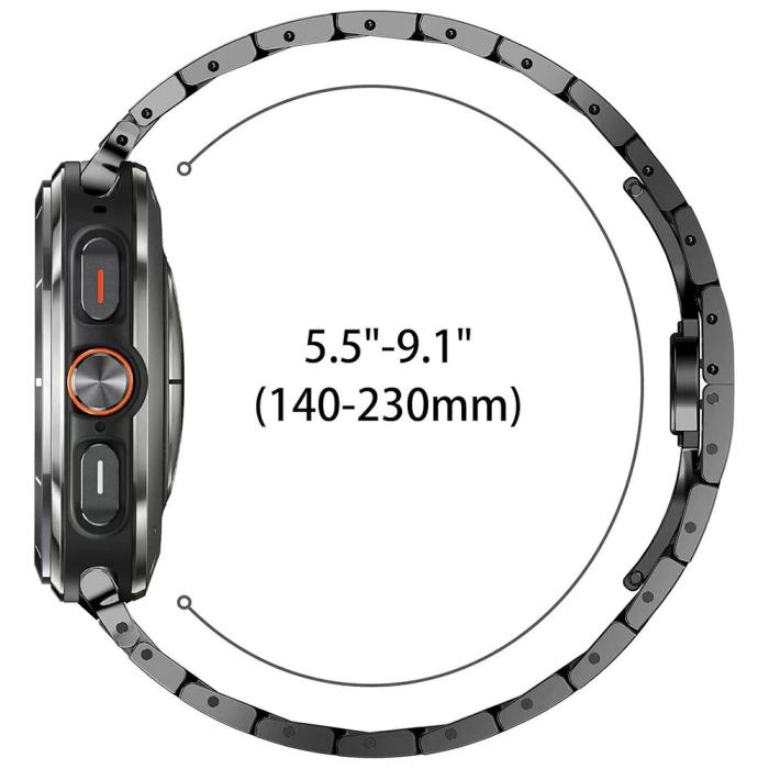 Bild 6, Galaxy Watch 8 46/44/40 mm Armband Metall Svart