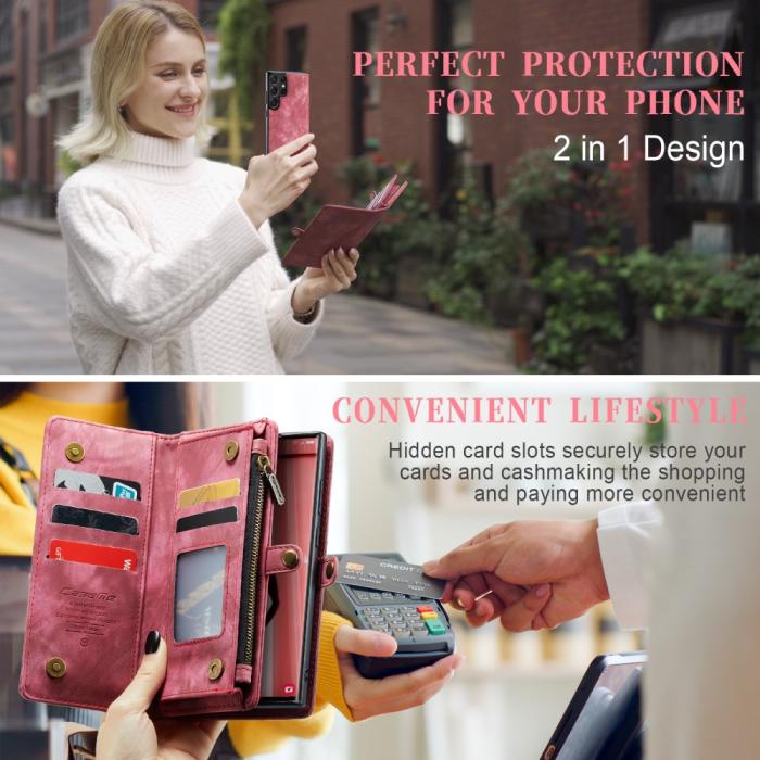 Bild 5, CASEME Galaxy S23 Ultra Fodral/Skal Magnet 2in1 Multifunktionell