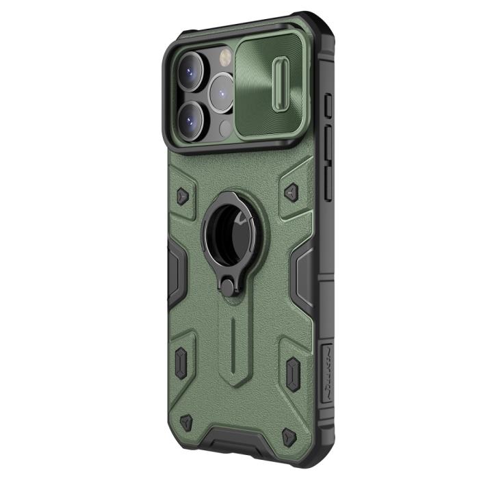 Bild 3, NILLKIN iPhone 15 Pro Max Skal CamShield Armor Ring Grön