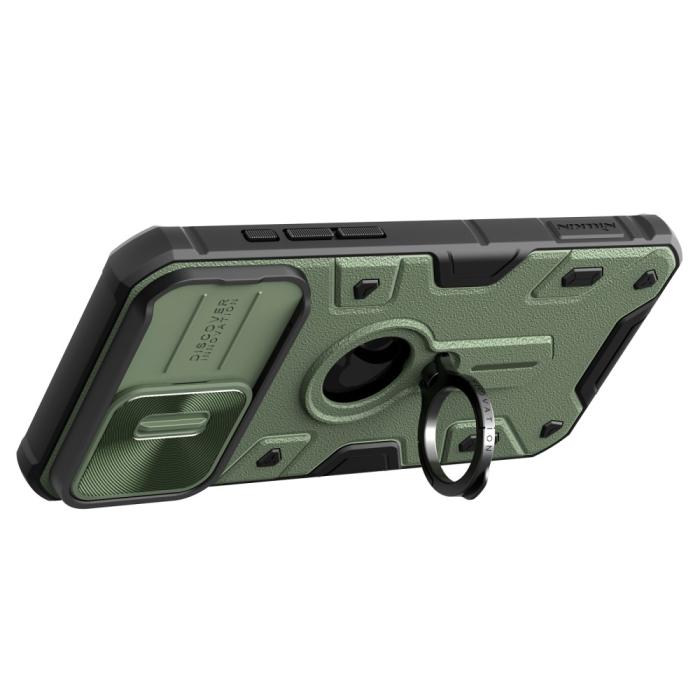 Bild 4, NILLKIN iPhone 15 Pro Max Skal CamShield Armor Ring Grön