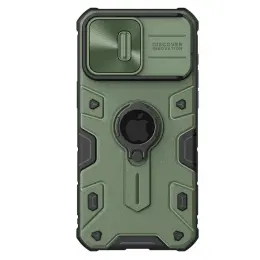 NILLKIN iPhone 15 Pro Max Skal CamShield Armor Ring Grön