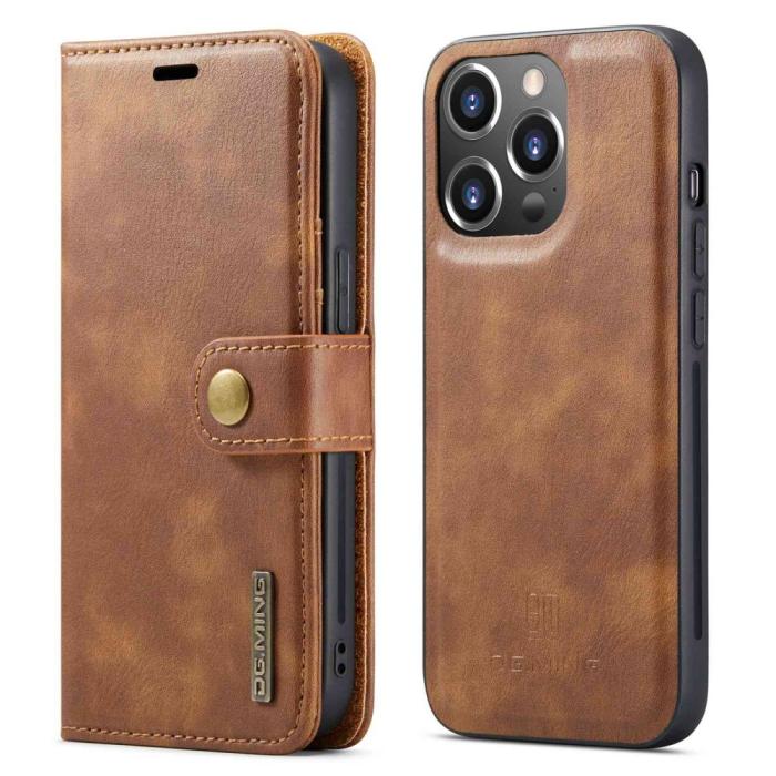 Bild 1, DG.MING iPhone 14 Pro Max 2in1 Magnet Fodral / Skal Brun