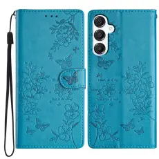Samsung Galaxy A16/A26 5G Fodral Med Blommigt Tryck Bl&aring;