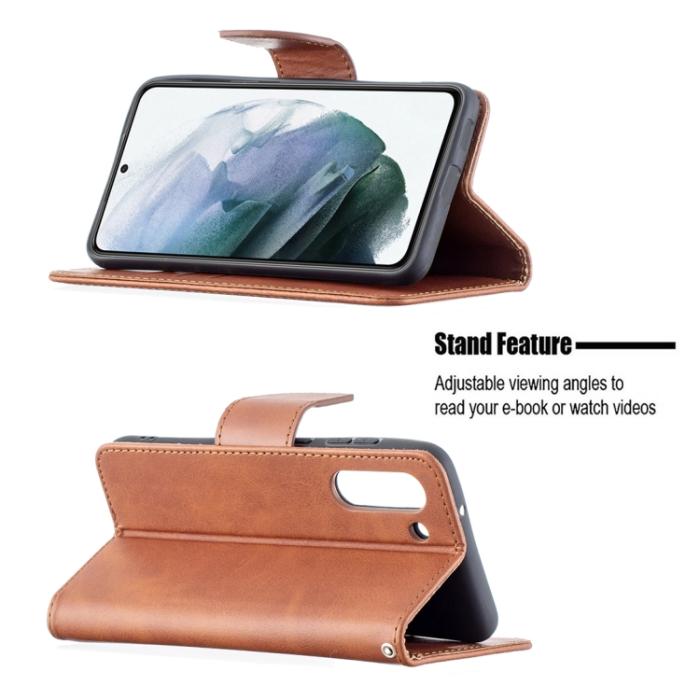 Bild 4, Samsung Galaxy S21 FE Fodral Solid Shark Läder Brun