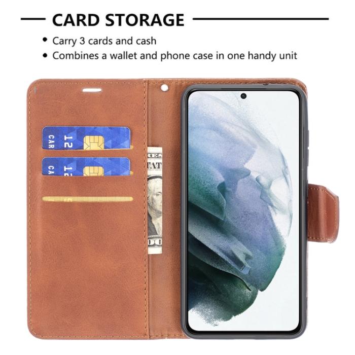 Bild 5, Samsung Galaxy S21 FE Fodral Solid Shark Läder Brun