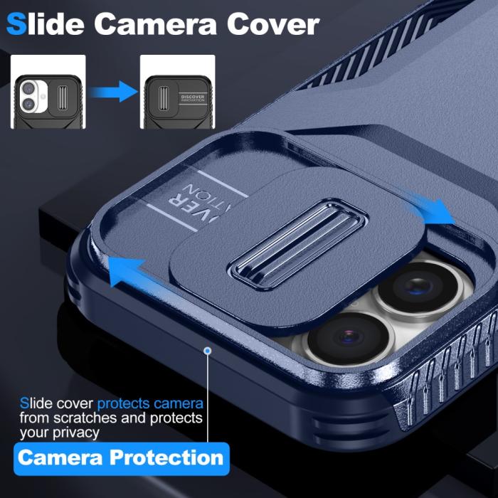 Bild 3, iPhone 16 Plus Skal CamShield Hybrid Mörk Blå