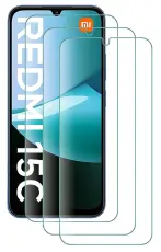 3-Pack Xiaomi Redmi 15C Sk&auml;rmskydd i H&auml;rdat Glas