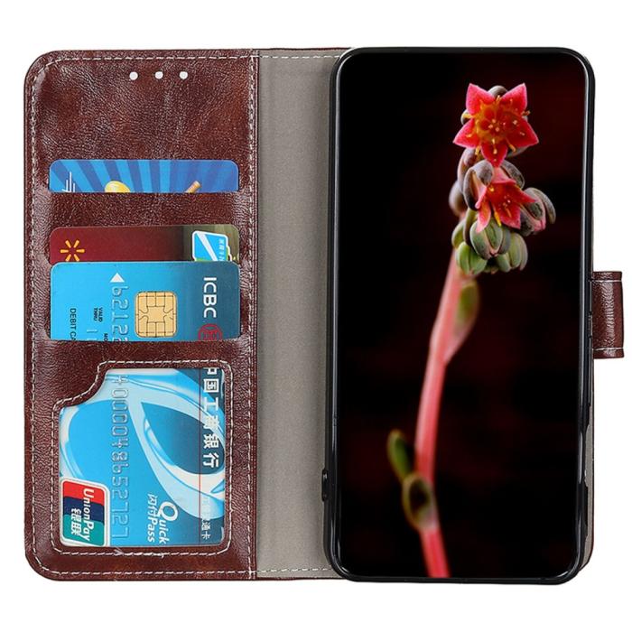 Bild 2, OnePlus Nord 2T 5G Fodral Crazy Horse Läder Brun
