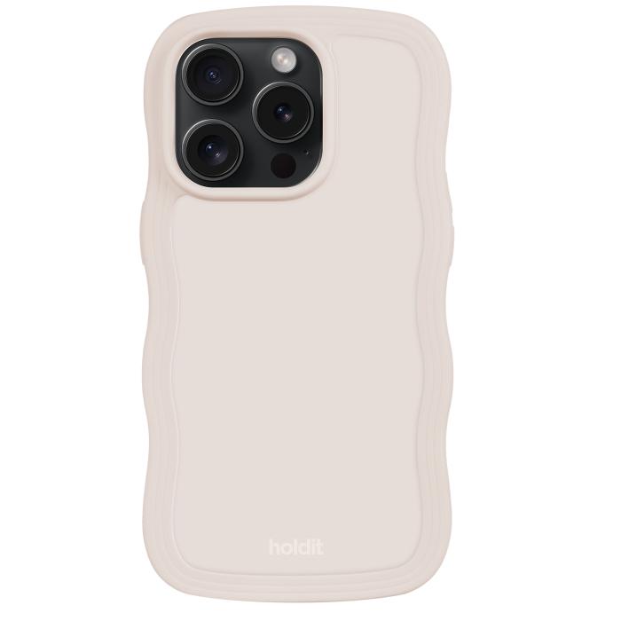 Bild 1, holdit iPhone 14 Pro Max Skal Wavy Light Beige