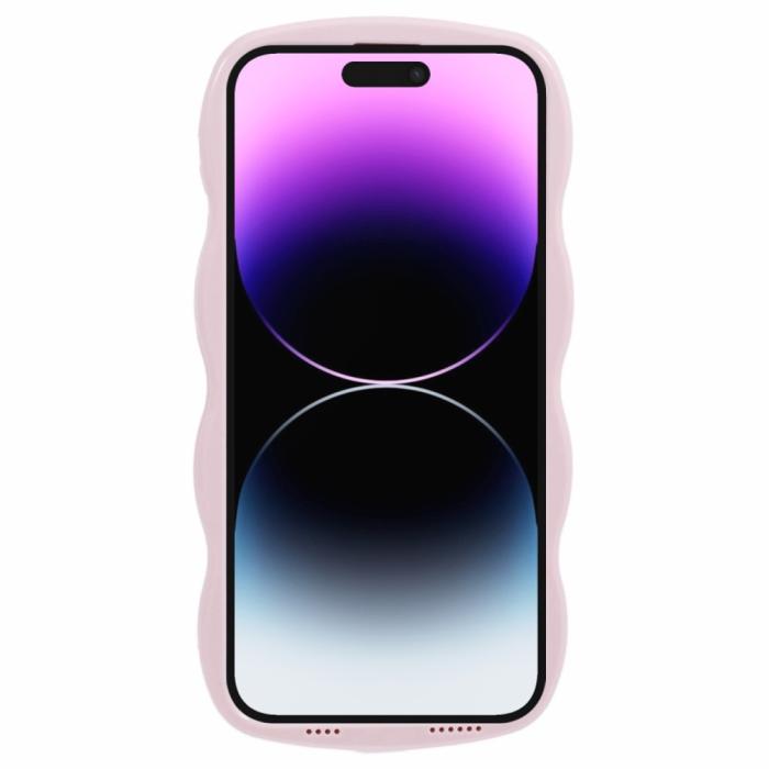 Bild 2, iPhone 14 Pro Max Mobilskal Wavy Textur Rosa