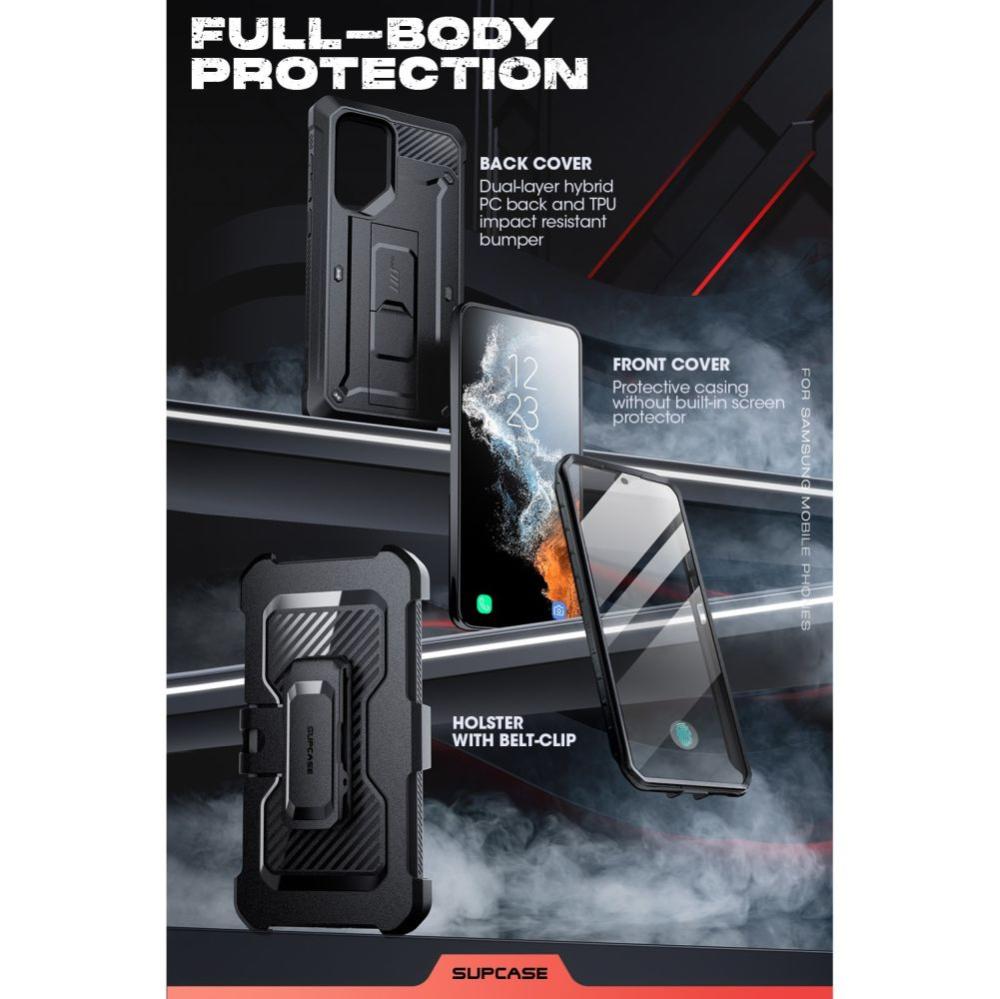 Supcase Galaxy S23 Ultra Skal 2-SET Unicorn Beetle Pro Svart