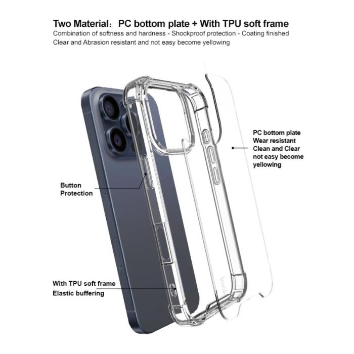 Bild 3, IMAK iPhone 16 Pro Skal Transparent