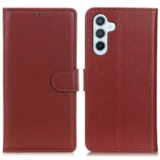 Samsung Galaxy A55 5G Fodral Litchi Läder Brun