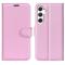 Samsung Galaxy S24 Fodral Litchi Läder Ljus Rosa