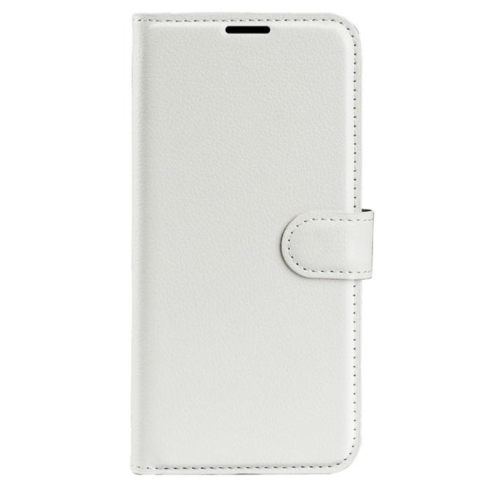 Bild 5, Samsung Galaxy S24 Fodral Litchi Läder Vit