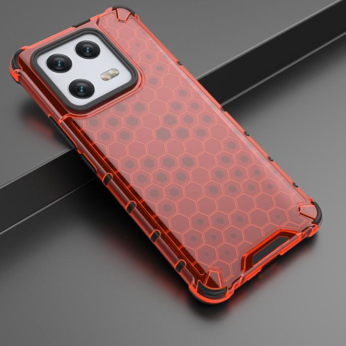 Bild 2, Xiaomi 13 Pro 5G Skal Shockproof Honeycomb Textur Röd