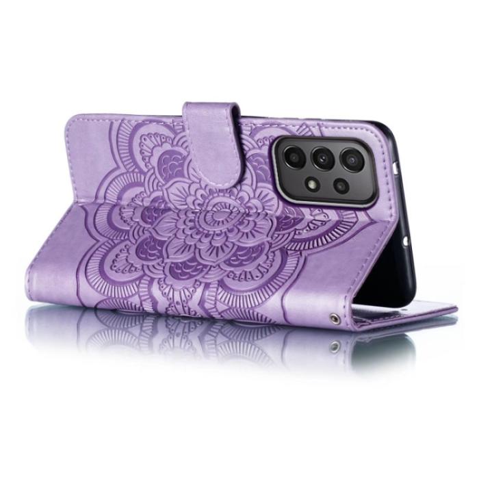 Bild 5, Samsung Galaxy A24 5G Fodral Mandala Läder Lila