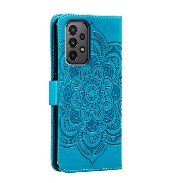 Bild 3, Samsung Galaxy A24 5G Fodral Mandala Läder Blå