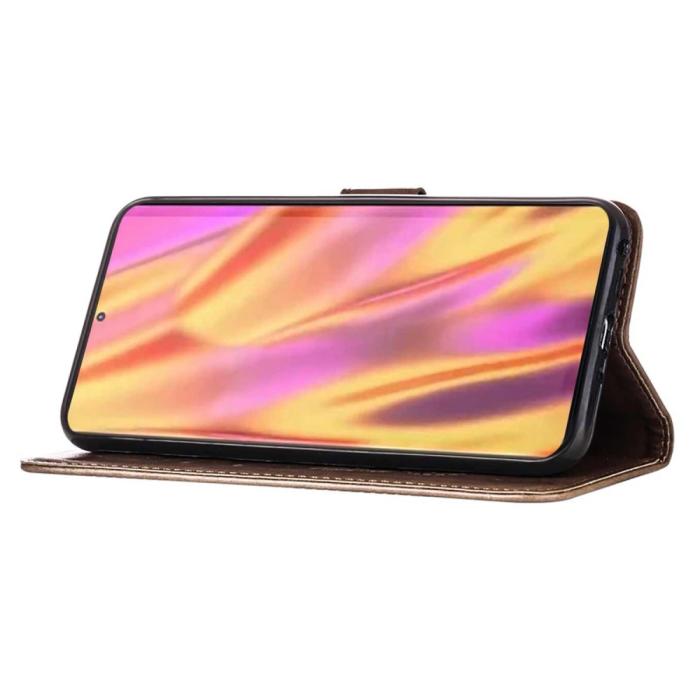 Bild 3, Samsung Galaxy S23 Ultra Fodral Fjäril Tryck Grå